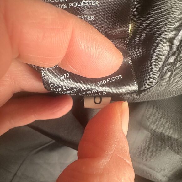 Anthropologie Eyedoll Black Gold Panther Cocktail Dress Pockets Fit Flare Size 0 - Picture 7 of 12